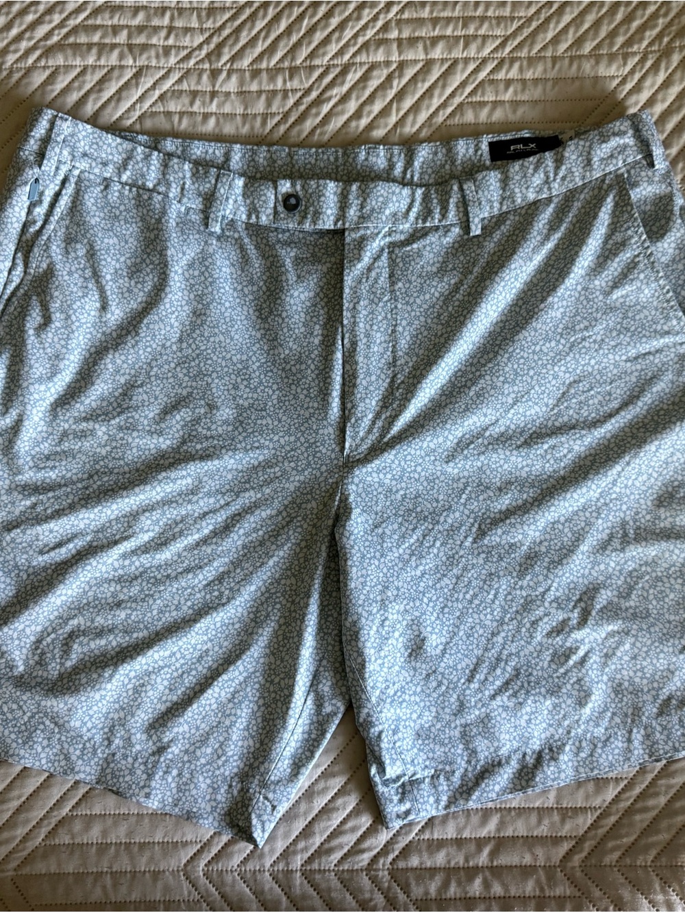 RLX Ralph Lauren Light Blue Micro Floral Athletic Shorts